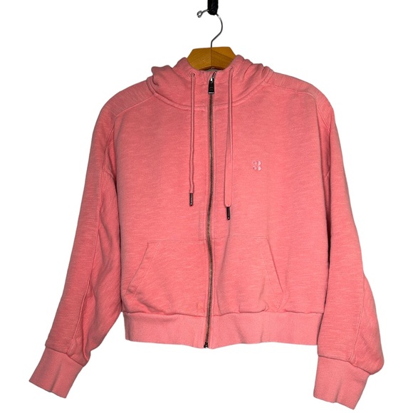 Sweaty Betty Zip Through Hoody Track Sweatshirt Athletic Jacket Pink Size Medium - Picture 5 of 15